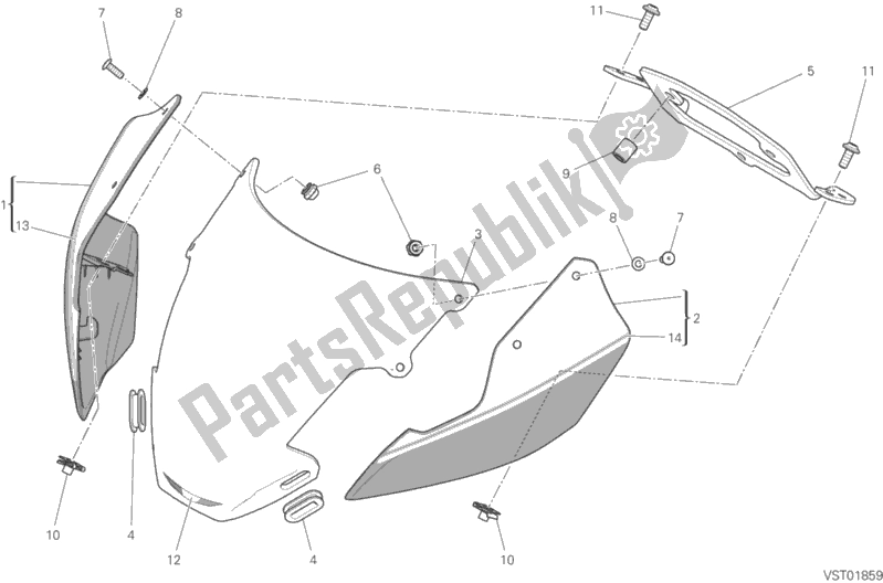 Toutes les pièces pour le Capot du Ducati Monster 1200 25 TH Anniversario USA 2019